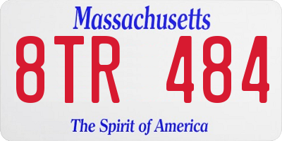 MA license plate 8TR484