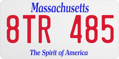 MA license plate 8TR485