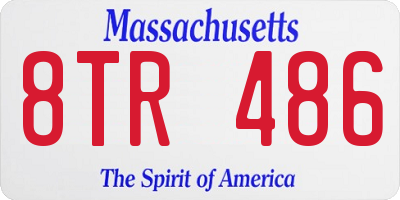 MA license plate 8TR486