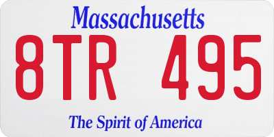 MA license plate 8TR495