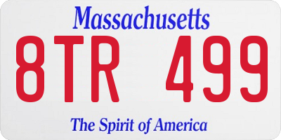 MA license plate 8TR499