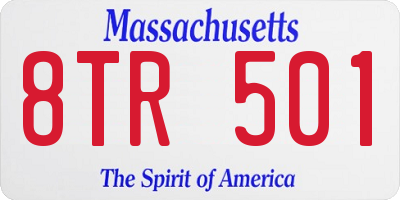 MA license plate 8TR501