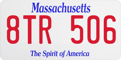 MA license plate 8TR506