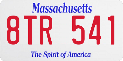 MA license plate 8TR541