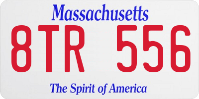 MA license plate 8TR556