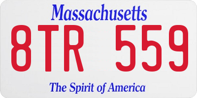 MA license plate 8TR559