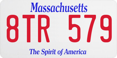 MA license plate 8TR579