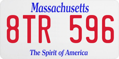 MA license plate 8TR596