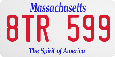 MA license plate 8TR599