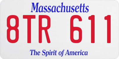 MA license plate 8TR611