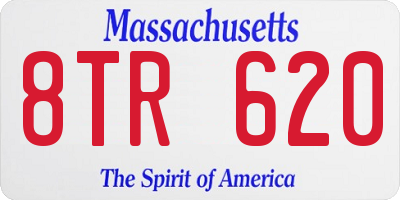 MA license plate 8TR620