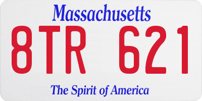 MA license plate 8TR621