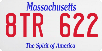 MA license plate 8TR622