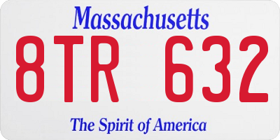 MA license plate 8TR632
