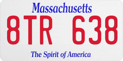 MA license plate 8TR638