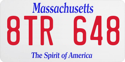 MA license plate 8TR648