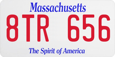 MA license plate 8TR656
