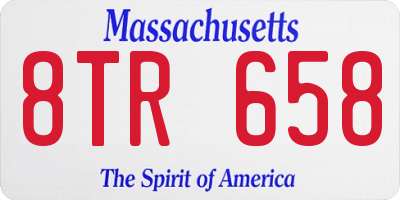 MA license plate 8TR658