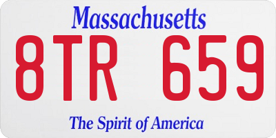 MA license plate 8TR659