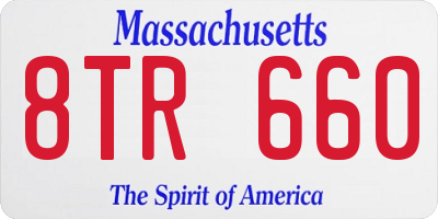 MA license plate 8TR660