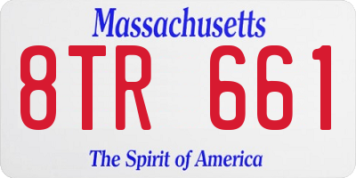 MA license plate 8TR661