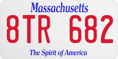 MA license plate 8TR682
