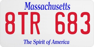 MA license plate 8TR683