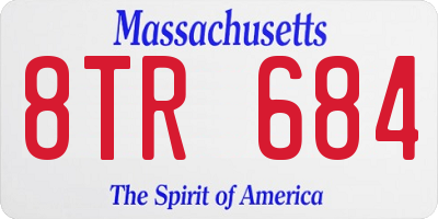 MA license plate 8TR684