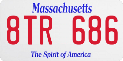 MA license plate 8TR686