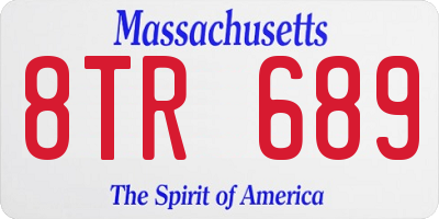 MA license plate 8TR689