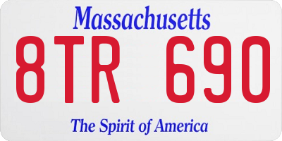 MA license plate 8TR690