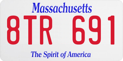 MA license plate 8TR691