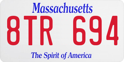 MA license plate 8TR694