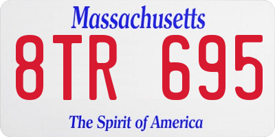 MA license plate 8TR695