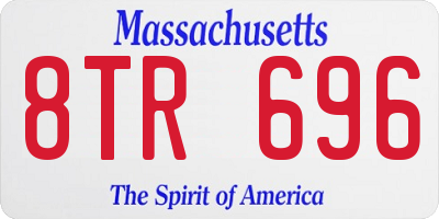 MA license plate 8TR696
