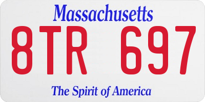 MA license plate 8TR697