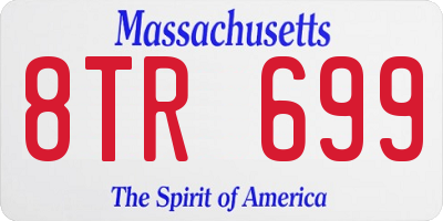 MA license plate 8TR699