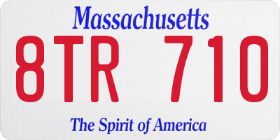 MA license plate 8TR710