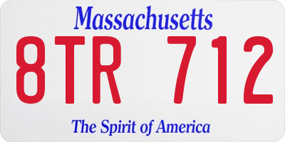 MA license plate 8TR712