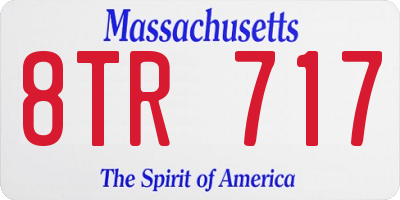 MA license plate 8TR717