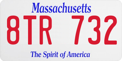 MA license plate 8TR732