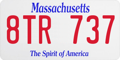 MA license plate 8TR737