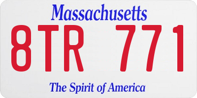 MA license plate 8TR771