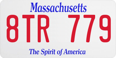 MA license plate 8TR779