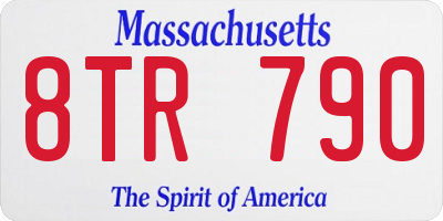 MA license plate 8TR790