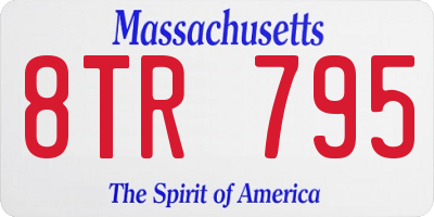 MA license plate 8TR795