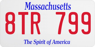 MA license plate 8TR799