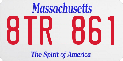 MA license plate 8TR861