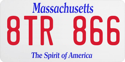 MA license plate 8TR866