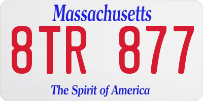 MA license plate 8TR877